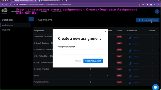 create assignment