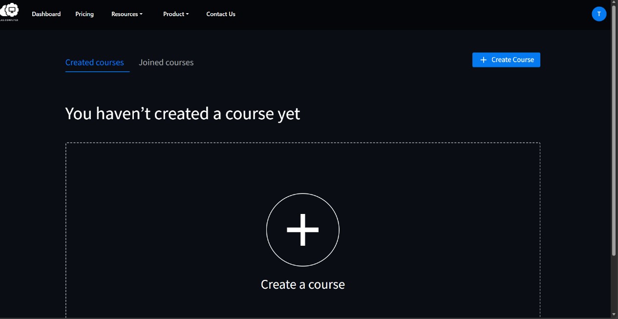 Screenshot: Dashboard
