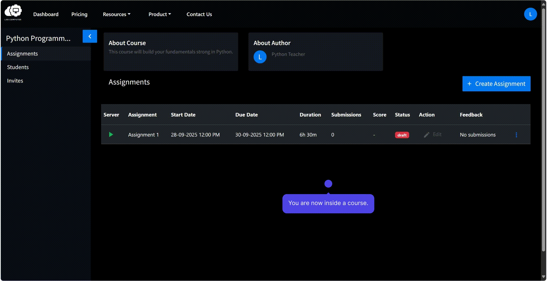 GIF: How to Duplicate an Assignment