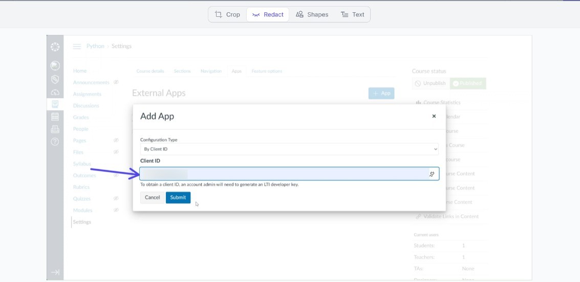 Screenshot: Add App