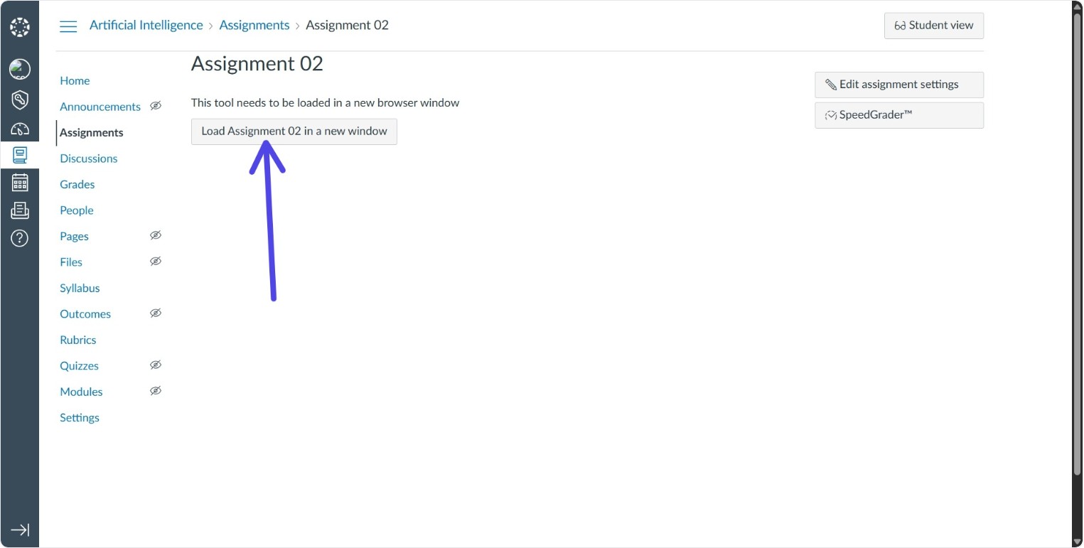 Screenshot: Load Button