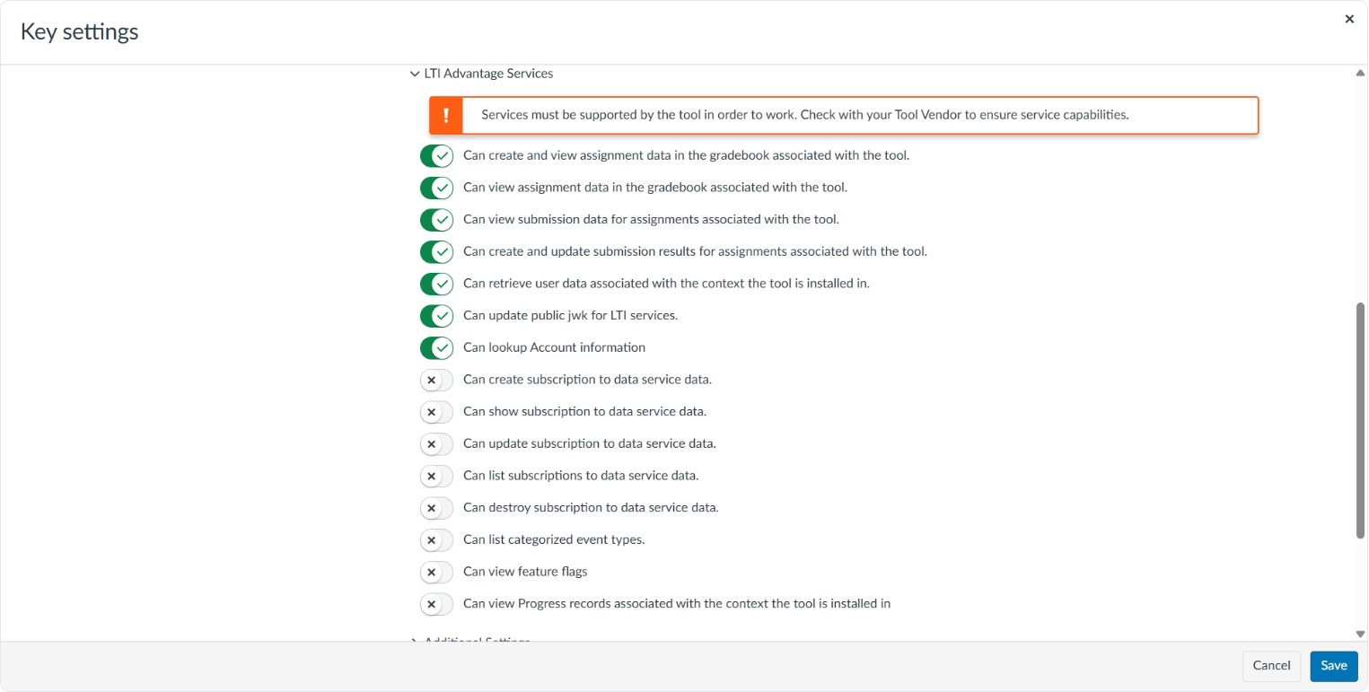 Screenshot: LTI Advantage Services
