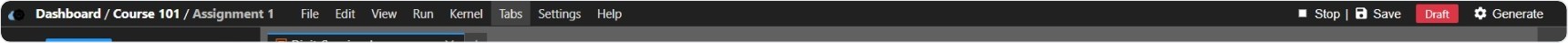Screenshot: Menu Bar